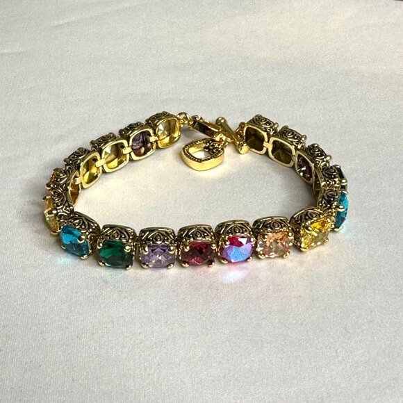 Park Lane Jewelry Light Show Baby Signature Bracelet Rainbow Crystal Gold-Tone - Picture 11 of 15